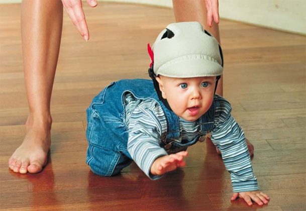 Casque De Sécurité Bébé Anti-Chute - Coton Respirant, Réglable 6-20 Mois