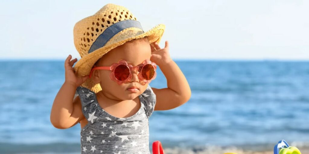 PIKACOOL Lunettes De Soleil Bébé 0-24 Mois Rose - Protection UV100% Avec Sangle Et Étui
